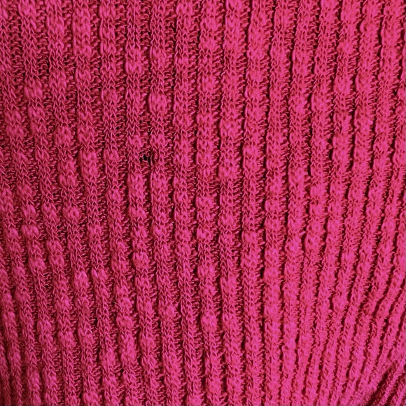 FREE PEOPLE PINK LONG SLEEVE RIBBED TOP - Picture 4 of 9